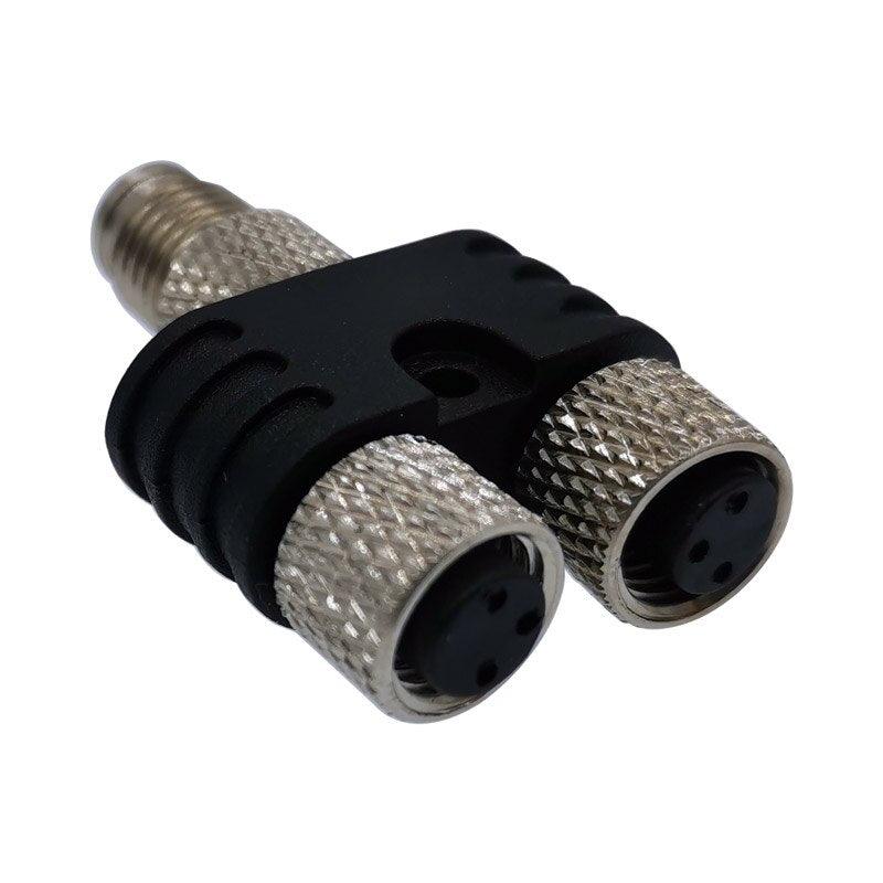 M8 Y-branch 3-way Sensor connector male to female pipe conversion plug 3pin 4pin waterproof connectors.