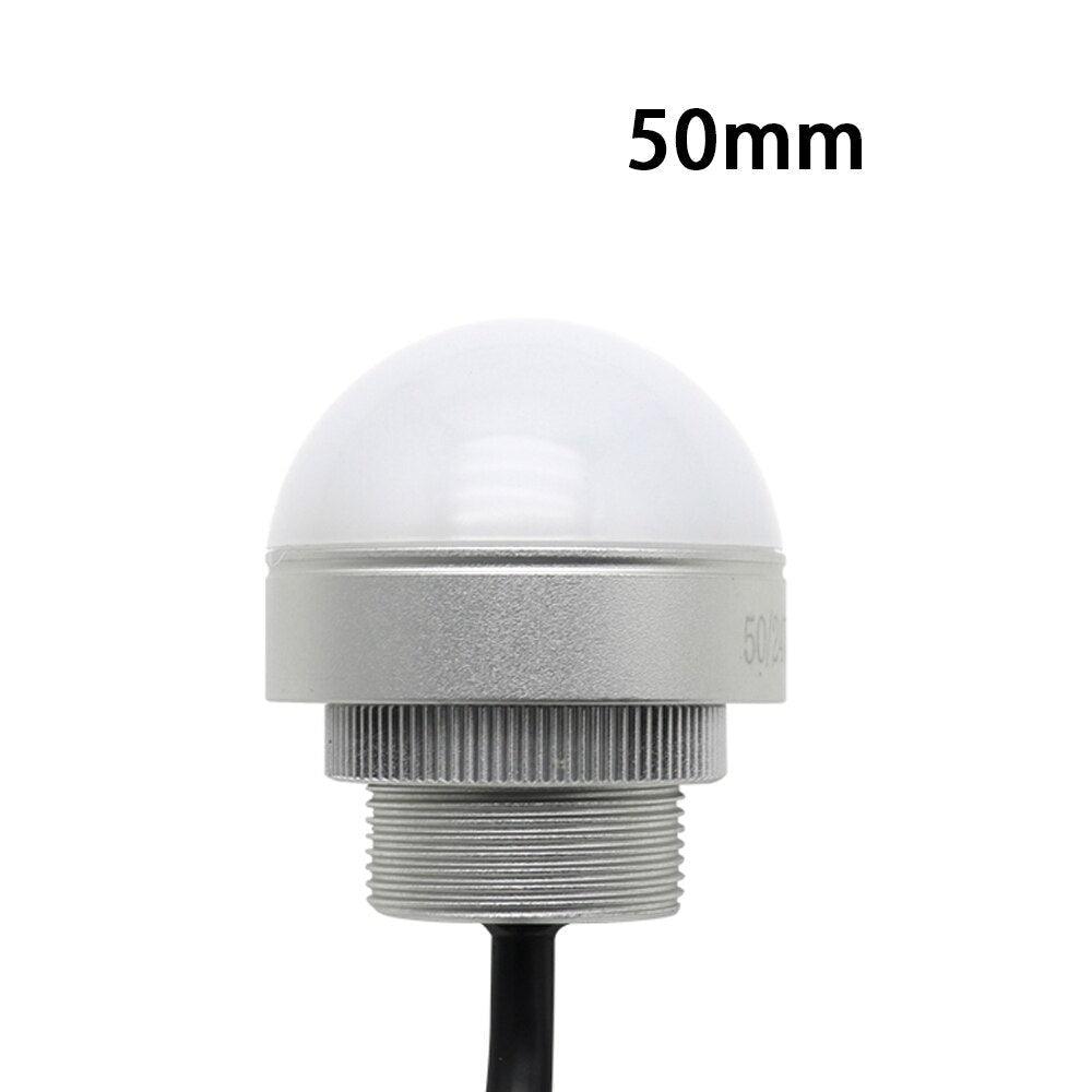 Machine Tool Three-color Light Buzzer Hemisphere Semicircle Signal Warning Light Small Equipment LED 12V 24V Red Yellow Green.