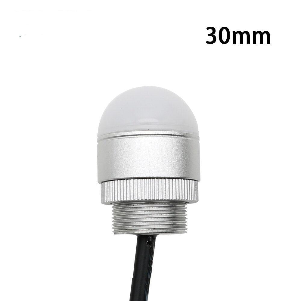 Machine Tool Three-color Light Buzzer Hemisphere Semicircle Signal Warning Light Small Equipment LED 12V 24V Red Yellow Green.