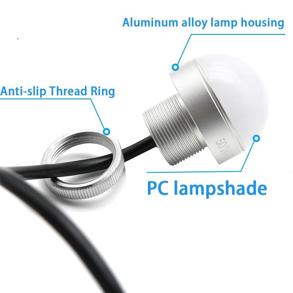 Machine Tool Three-color Light Buzzer Hemisphere Semicircle Signal Warning Light Small Equipment LED 12V 24V Red Yellow Green.