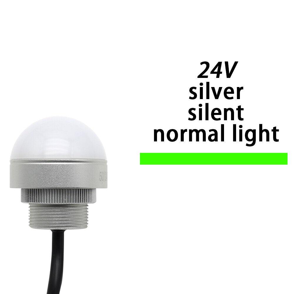 Machine Tool Three-color Light Buzzer Waterproof Semicircle Signal Warning Light Small Equipment LED 12V 24V Red Yellow Green.