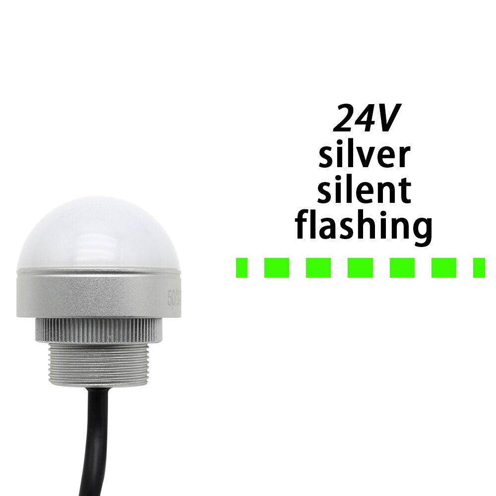 Machine Tool Three-color Light Buzzer Waterproof Semicircle Signal Warning Light Small Equipment LED 12V 24V Red Yellow Green.