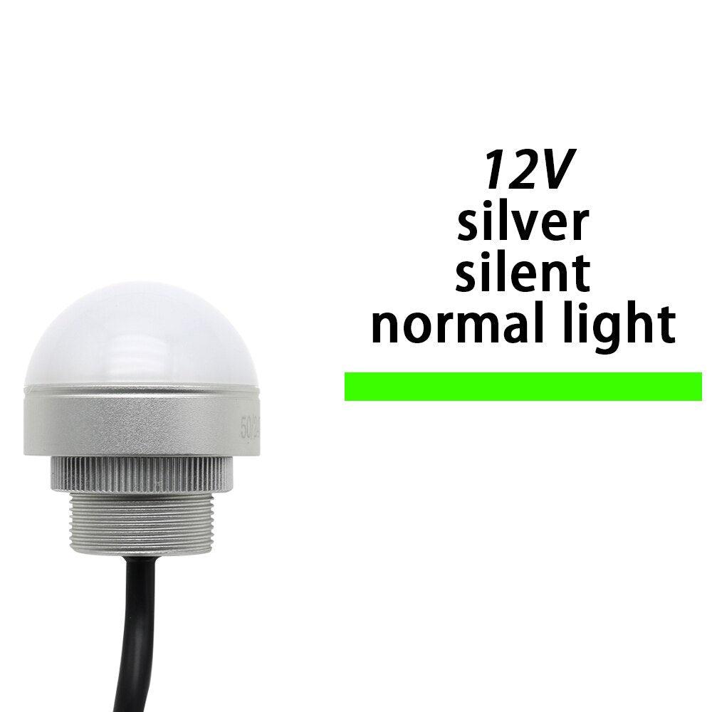 Machine Tool Three-color Light Buzzer Waterproof Semicircle Signal Warning Light Small Equipment LED 12V 24V Red Yellow Green.