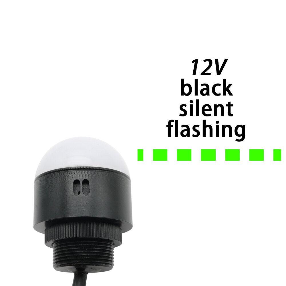 Machine Tool Three-color Light Buzzer Waterproof Semicircle Signal Warning Light Small Equipment LED 12V 24V Red Yellow Green.