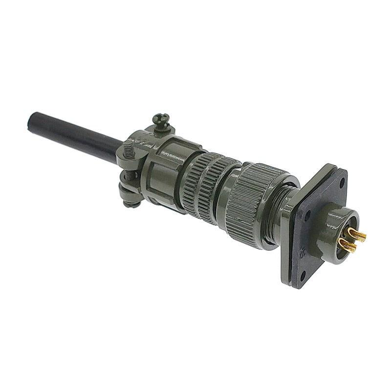 MIL-C-5015 10SL Connector, 2Pin 3Pin Aviation Plug, IP67 Waterproof Connector, 3106 Straight Plug, 3108 Elbow Plug, 3102 Square Flange, Gold-Plated Contacts, 15A 380V Connector, Military Standard Plug, Industrial Circular Connector
