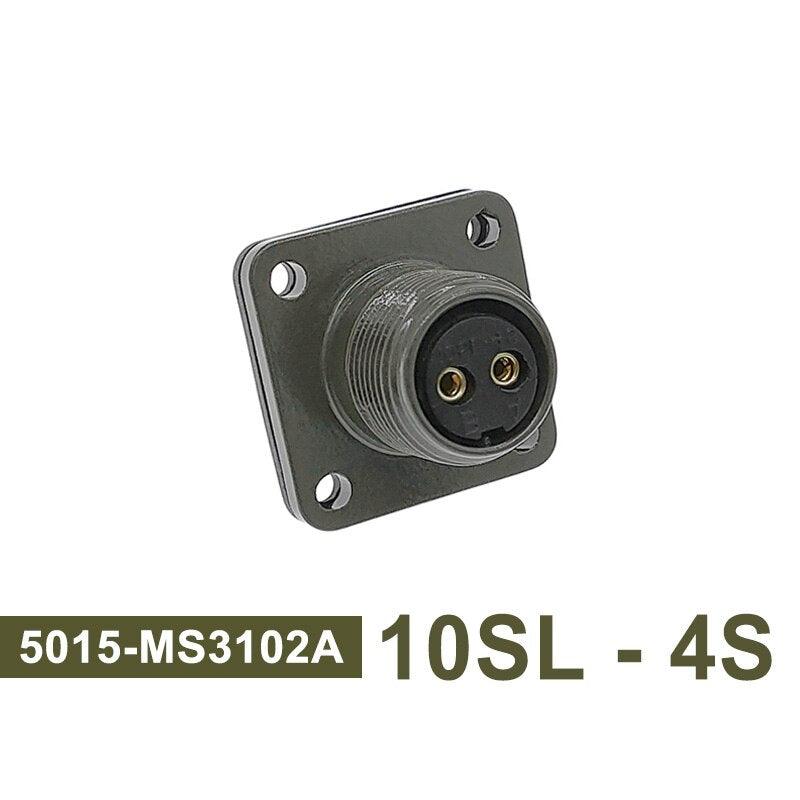 MIL-C-5015 10SL Connector, 2Pin 3Pin Aviation Plug, IP67 Waterproof Connector, 3106 Straight Plug, 3108 Elbow Plug, 3102 Square Flange, Gold-Plated Contacts, 15A 380V Connector, Military Standard Plug, Industrial Circular Connector