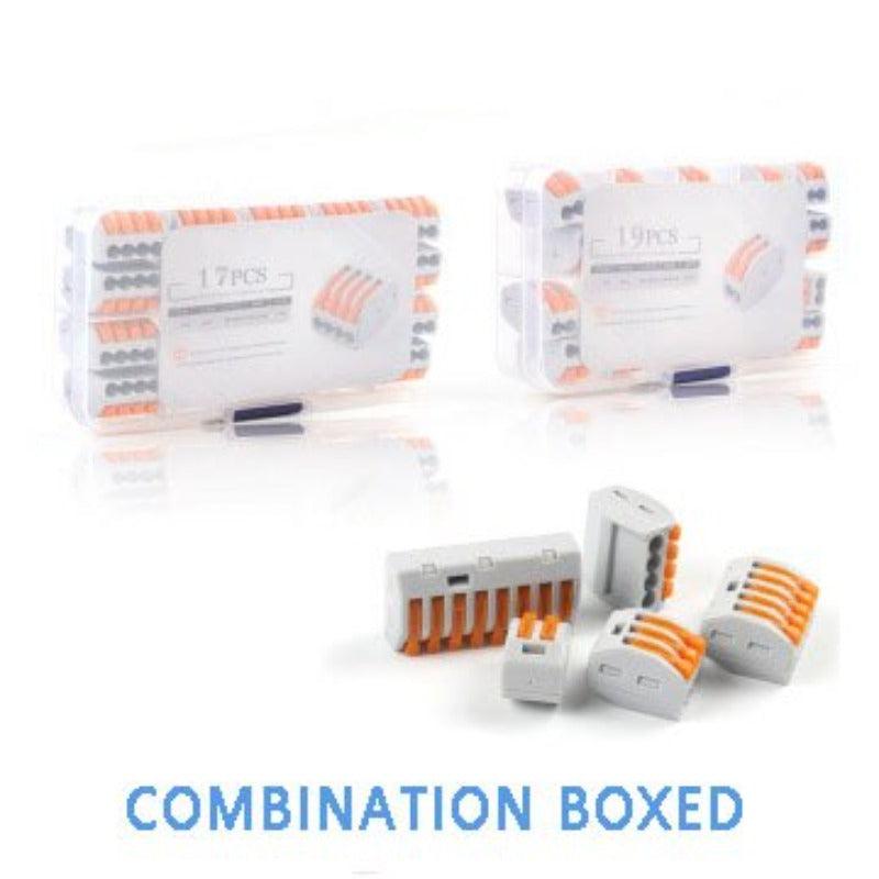 Mini TYPE Boxed 21 Series Quick Push-In Wire Connector Universal Compact Terminal Block Small Led Light Cable Splitter Connector.