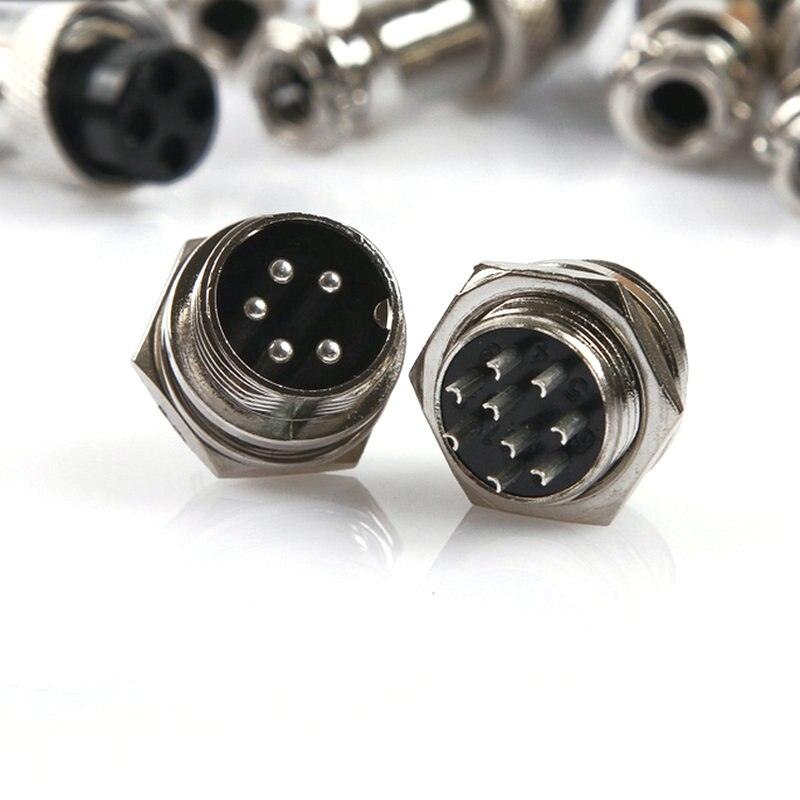 Only Male Socket of 7/16" GX12 Cable Connector 2Pin3pin4pin 5pin6pin7pin.