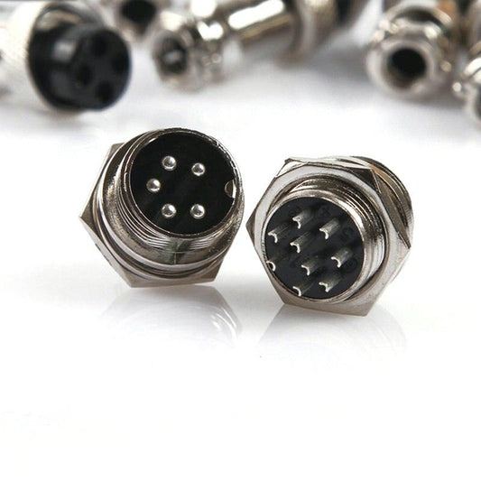 Only Male Socket of 7/16" GX12 Cable Connector 2Pin3pin4pin 5pin6pin7pin.