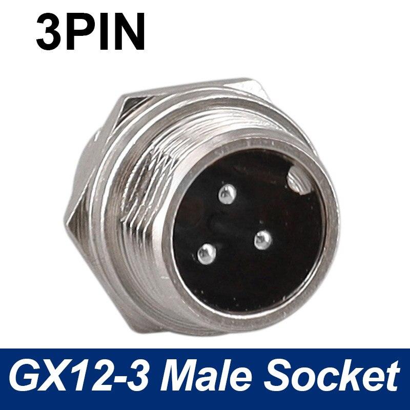 Only Male Socket of 7/16" GX12 Cable Connector 2Pin3pin4pin 5pin6pin7pin.