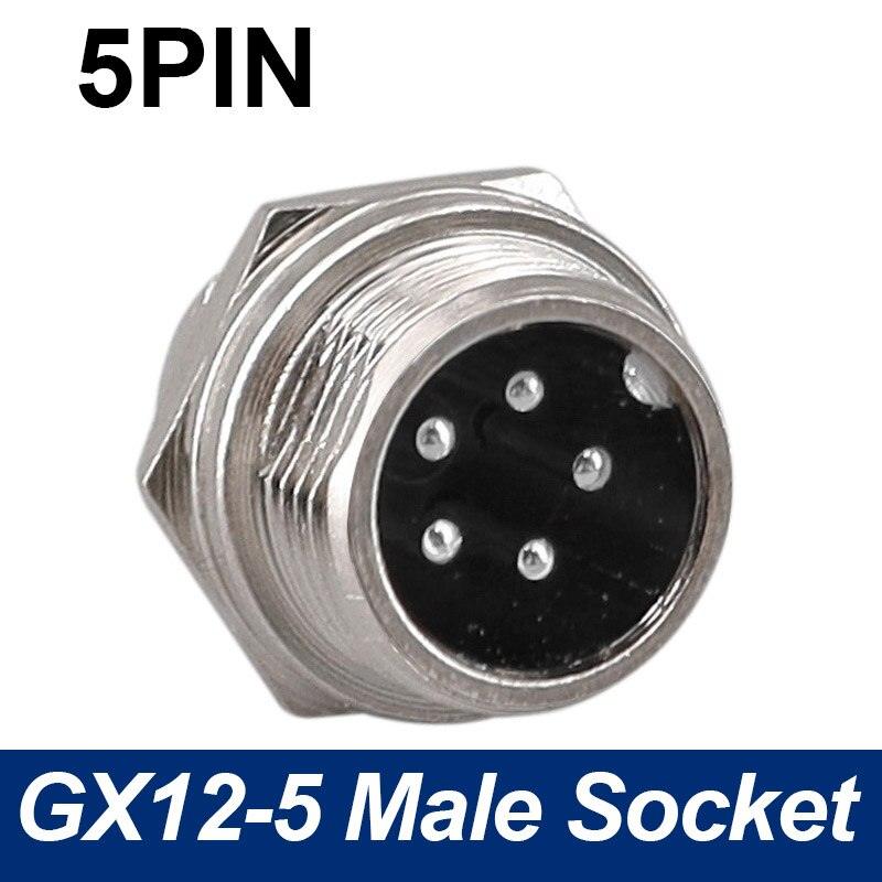 Only Male Socket of 7/16" GX12 Cable Connector 2Pin3pin4pin 5pin6pin7pin.