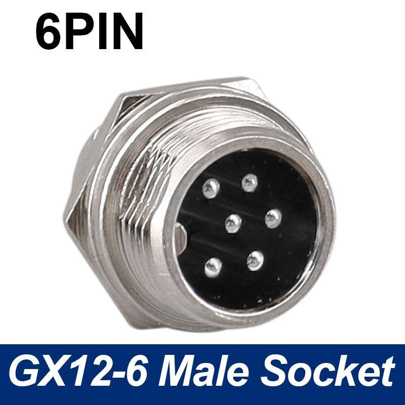 Only Male Socket of 7/16" GX12 Cable Connector 2Pin3pin4pin 5pin6pin7pin.