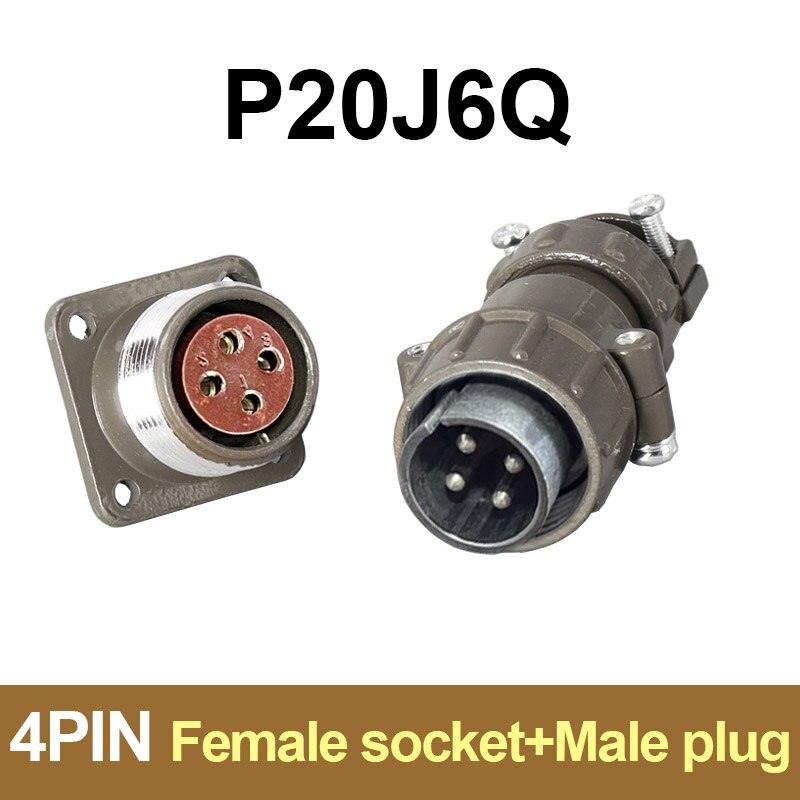 P20 series aviation connector 2.3.4.5.7 core 20mm plug and socket P20K2Q P20J2Q female male.