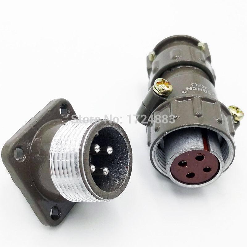 P20 series aviation connector 2.3.4.5.7 core 20mm plug and socket P20K2Q P20J2Q female male.