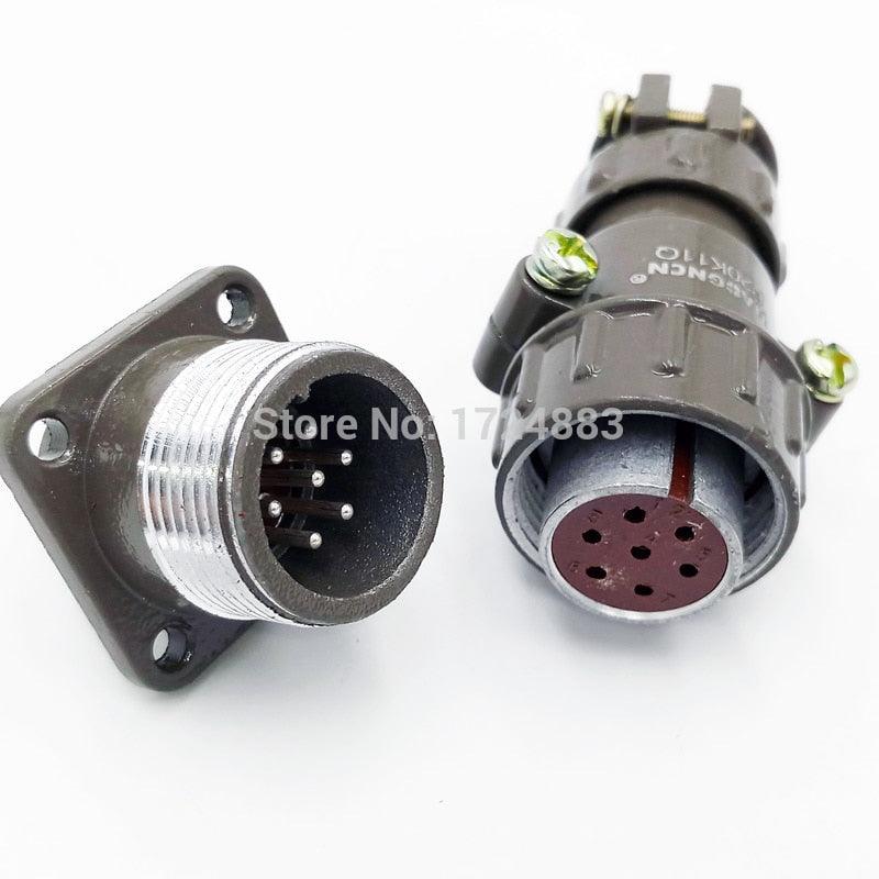 P20 series aviation connector 2.3.4.5.7 core 20mm plug and socket P20K2Q P20J2Q female male.