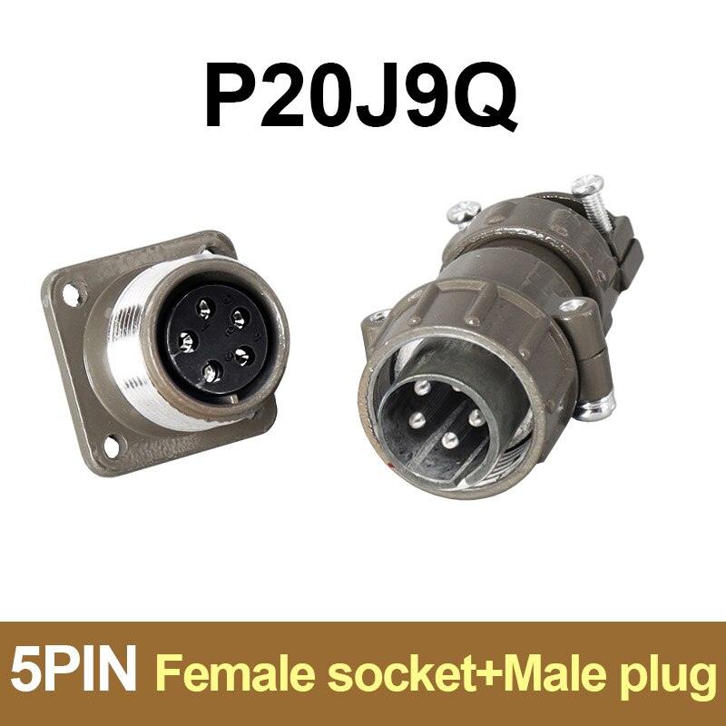 P20 series aviation connector 2.3.4.5.7 core 20mm plug and socket P20K2Q P20J2Q female male.