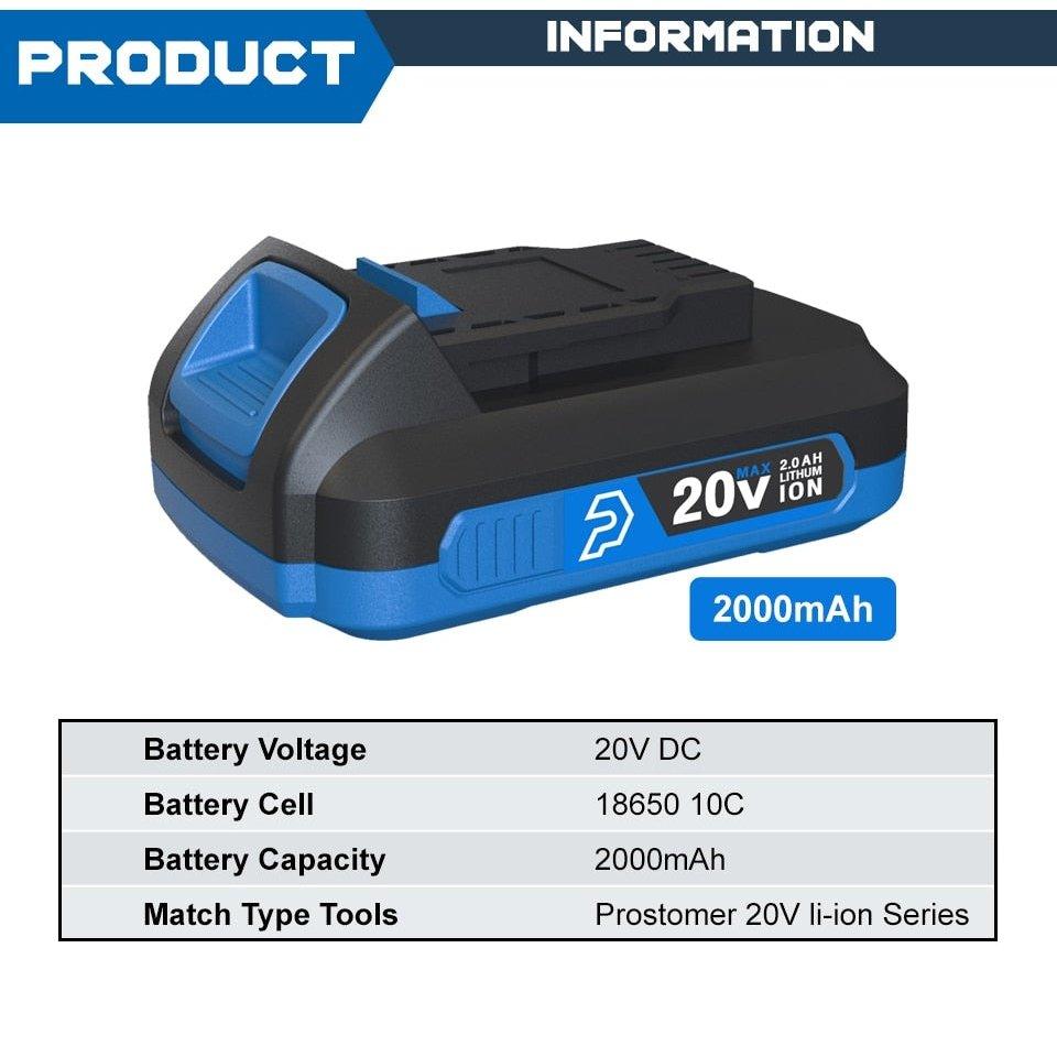PROSTORMER-  Lithium-Ion series Work On 20V | 2000mAh/4000mAh optional.