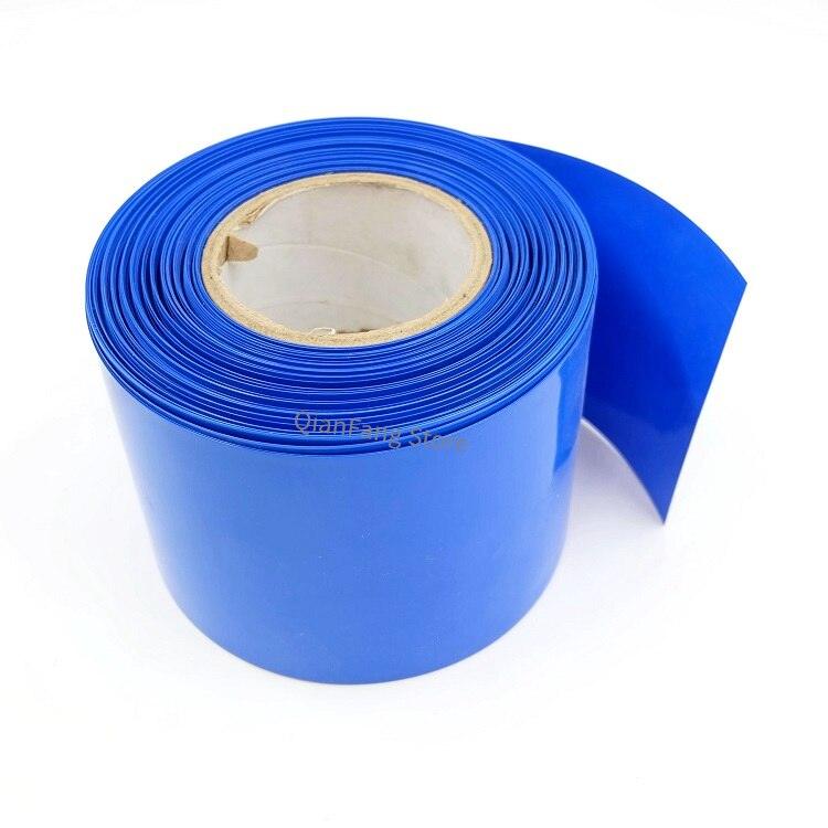 PVC Heat Shrink Tube 390mm Width Blue Multicolor Shrinkable Cable Sleeve Sheath Pack Cover for 18650 Lithium Battery Film Wrap.