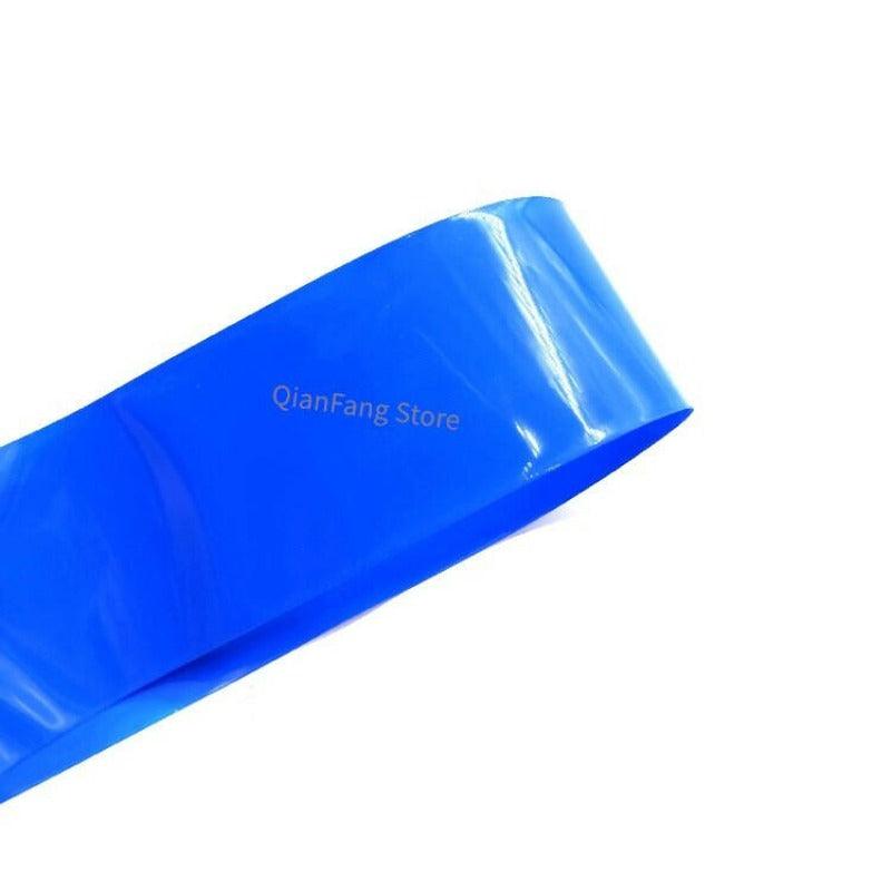 PVC Heat Shrink Tube 58mm Width Blue Clear Shrinkable Cable Sleeve Sheath Pack Cover for 18650 Lithium Battery Film Wrap.