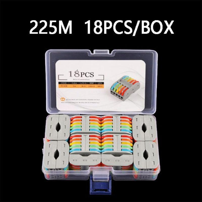 Quick Connector Type Boxed Wire Connector 2/3/4/5 Pin Conductor Splitter to Wiring Terminal Block LED Light Push Type Connector.