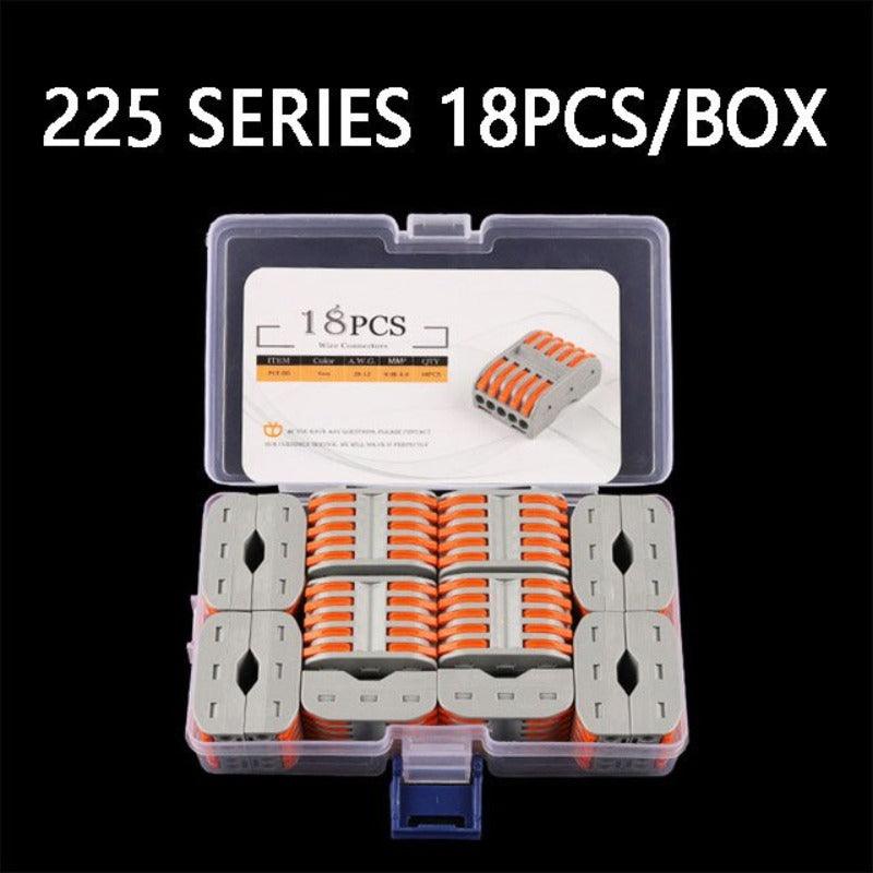 Quick Connector Type Boxed Wire Connector 2/3/4/5 Pin Conductor Splitter to Wiring Terminal Block LED Light Push Type Connector.