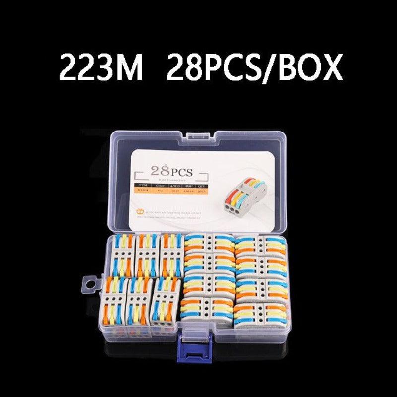 Quick Connector Type Boxed Wire Connector 2/3/4/5 Pin Conductor Splitter to Wiring Terminal Block LED Light Push Type Connector.