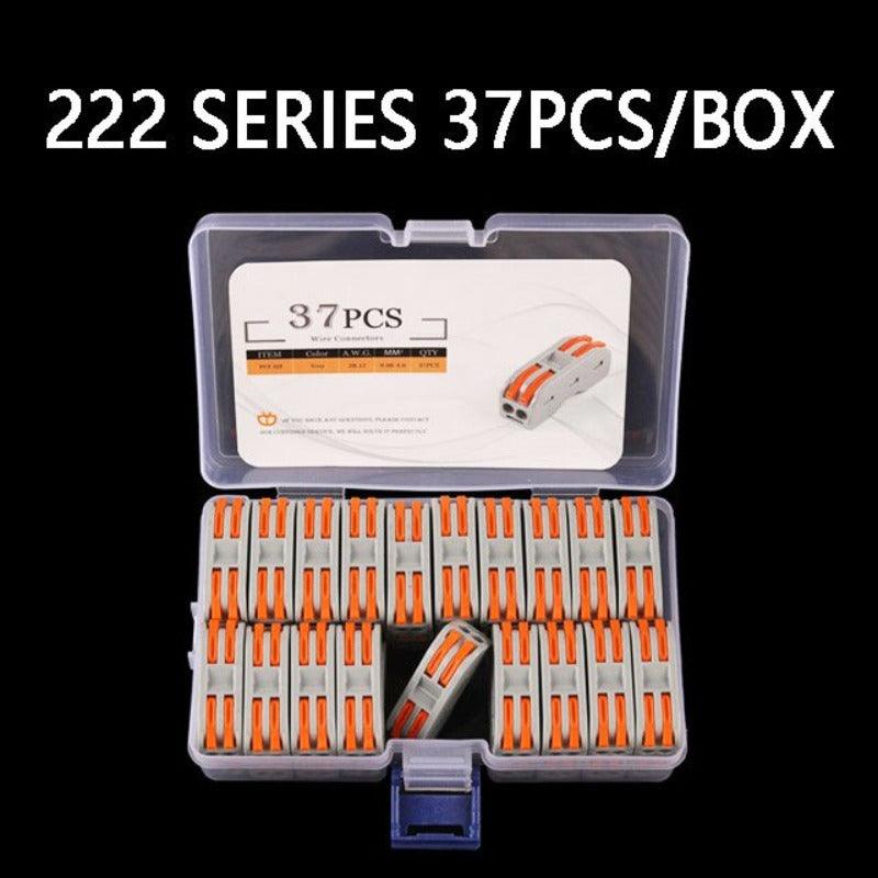 Quick Connector Type Boxed Wire Connector 2/3/4/5 Pin Conductor Splitter to Wiring Terminal Block LED Light Push Type Connector.
