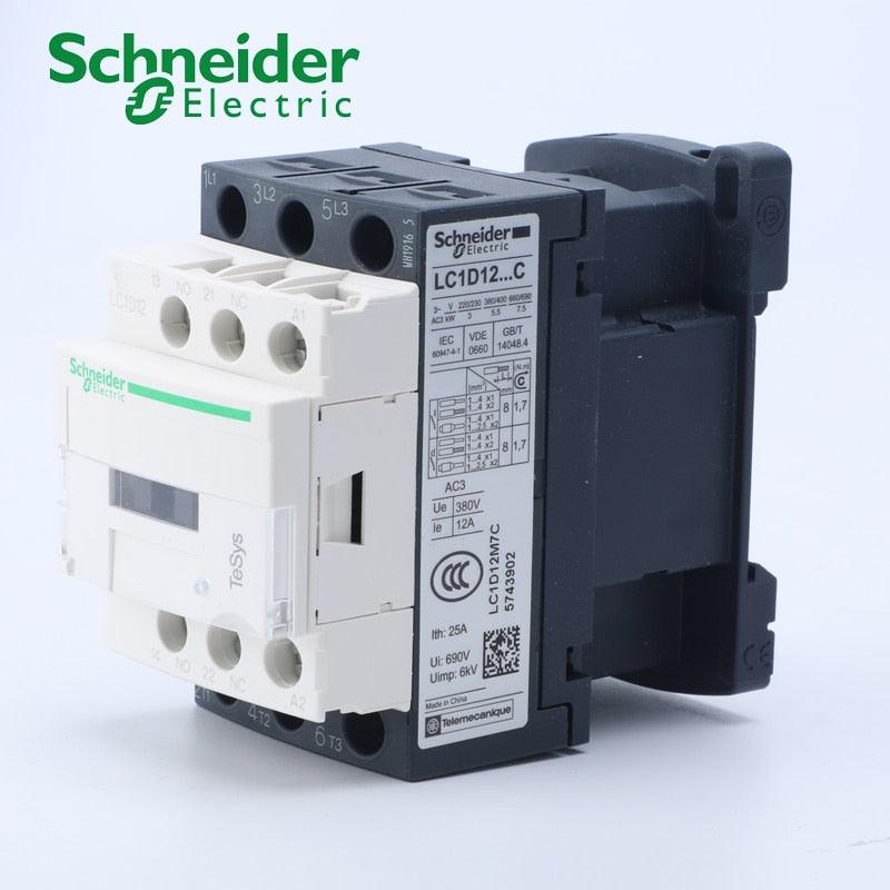 Schneider Electric 3P 12A AC Contactor LC1D12M7C LC1D12CC7C LC1D12B7C LC1D12E7C LC1D12F7C LC1D12Q7C LC1D12P7C.