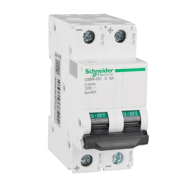 Schneider Electric Multi 9 C65N-DC MCB 2P DC Miniature Circuit Breaker C 1A 2A 4A 6A 10A 16A 20A 25A 32A 40A 50A 63A.