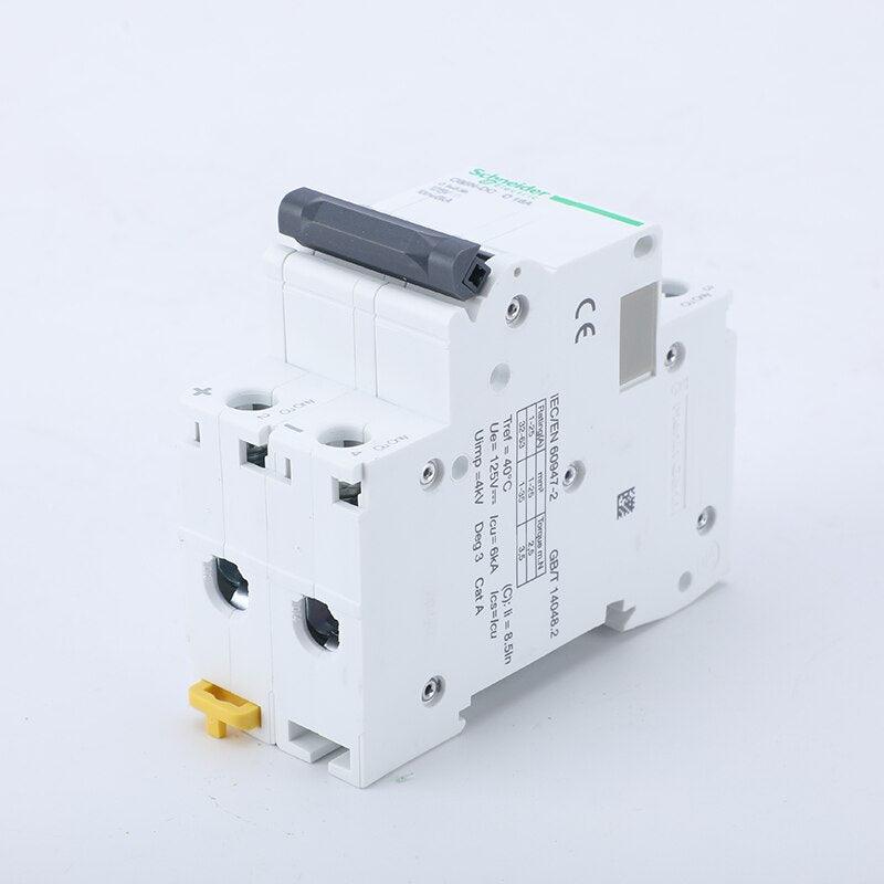 Schneider Electric Multi 9 C65N-DC MCB 2P DC Miniature Circuit Breaker C 1A 2A 4A 6A 10A 16A 20A 25A 32A 40A 50A 63A.