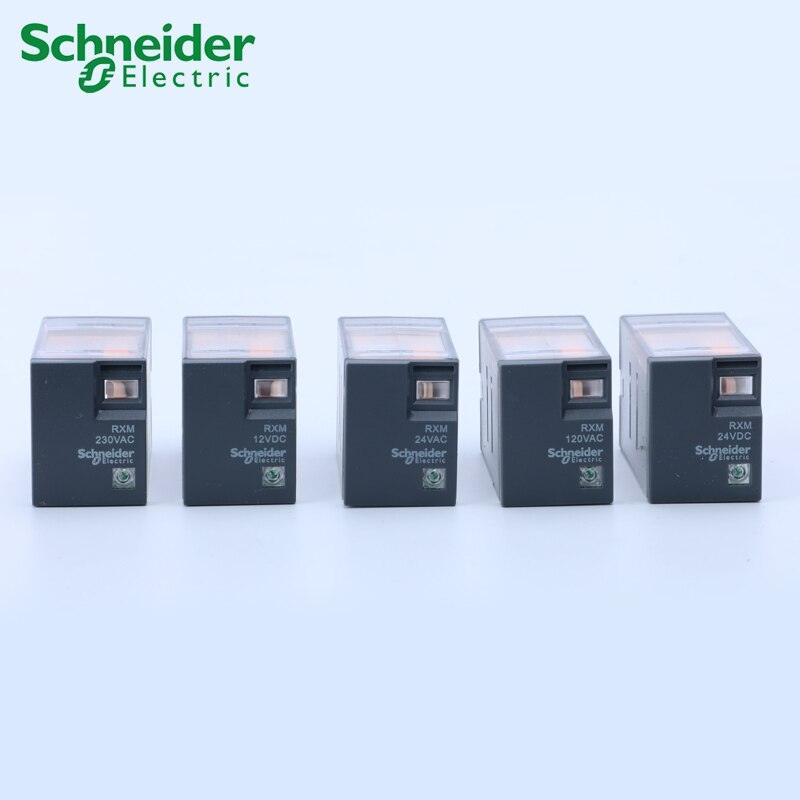 Schneider Small Intermediate Power Relay 3 x RXM2LB2F7-120VAC 4 x RXM2LB2B7-24VAC, 5 x RXZE1M2C-Socket.