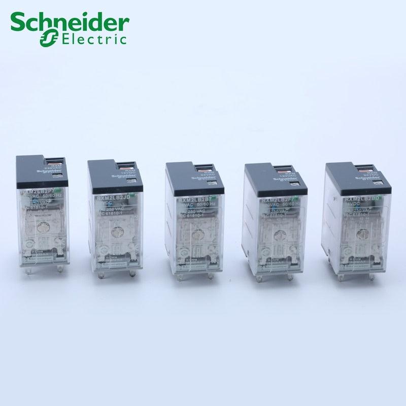 Schneider Small Intermediate Power Relay 3 x RXM2LB2F7-120VAC 4 x RXM2LB2B7-24VAC, 5 x RXZE1M2C-Socket.