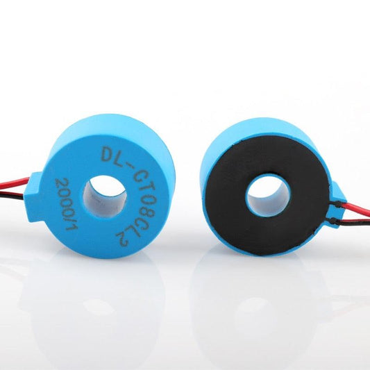 mini current transformer, through core CT, lead type current transformer, DL-CT08, 1000:1 CT, 2000:1 current transformer, 3000:1 micro CT, 0.1 class current transformer, 0.2 class precision CT, AC current sampling transformer, nanocrystalline core CT, low voltage current sensor, micro current transformer for energy meter