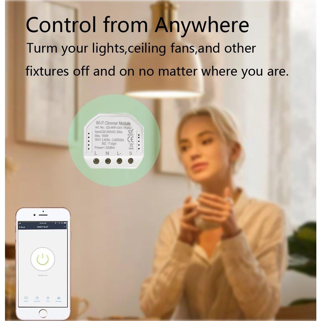 Smart WiFi LED Light Dimmer Controller Switch Smart Life Tuya APP Remote Control 1/2 Way Switch Work with Alexa Echo Google Home.