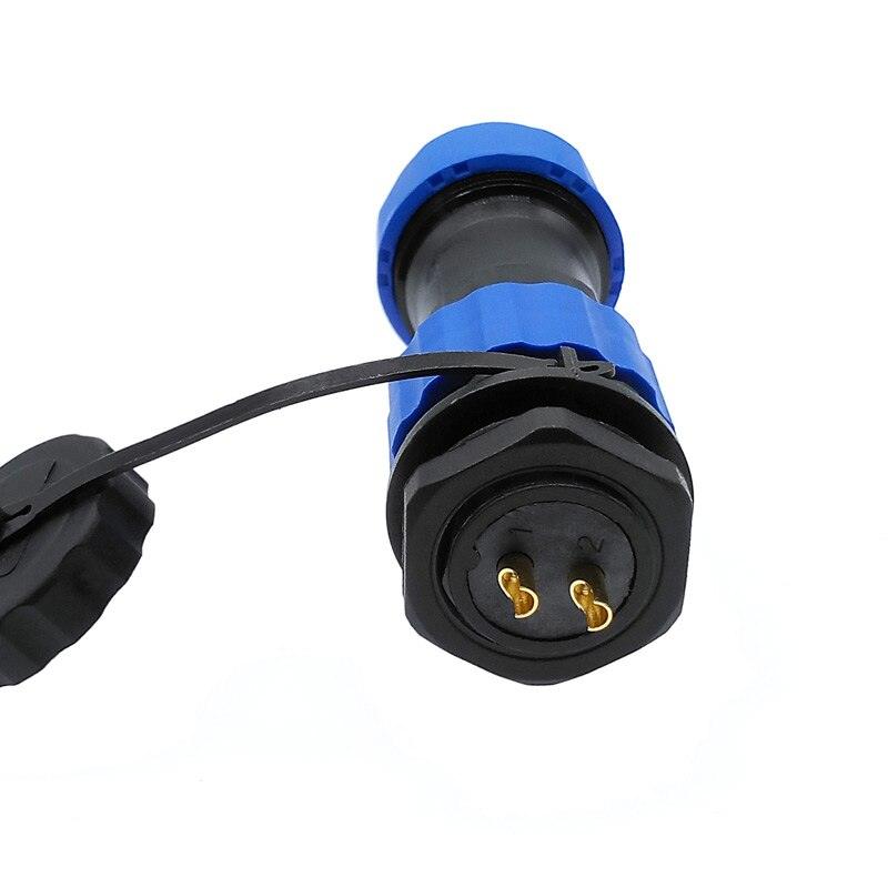 SP20 corrugated pipe IP68 waterproof connector 1/2/3/4/5/6/7/9/10/12/14Pin plug power cable connector.