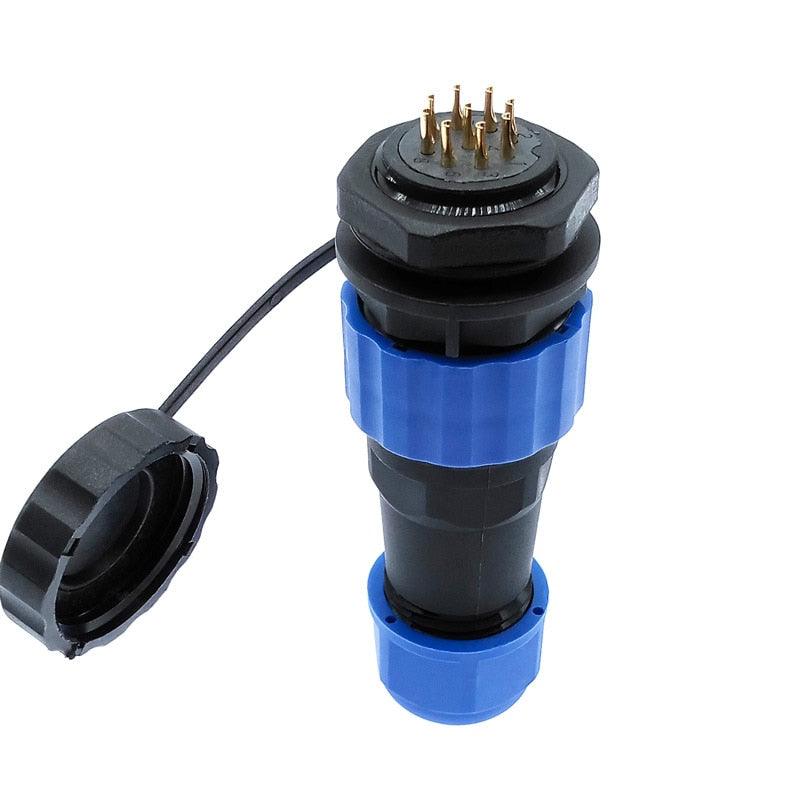 SP20 IP68 waterproof connector 1 pin 2 pin 3/4/5/6/7/8/9/10/12/14Pins connectors plug and socket.