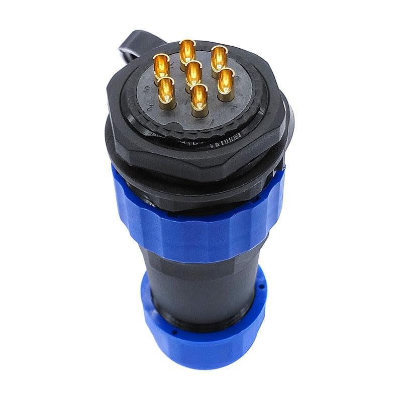 SP28 Straight  waterproof connector 2 pin 3/4/5/6/7/8/9/10/12/14/16/19/22/24/26Pin IP68 Threaded socket.