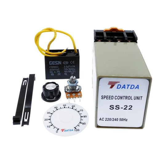 SS-22 ac motor Speed Controller 220V 50HZ speed regulator with 20K Ohm Potentiometer+Capacitor+Dial.
