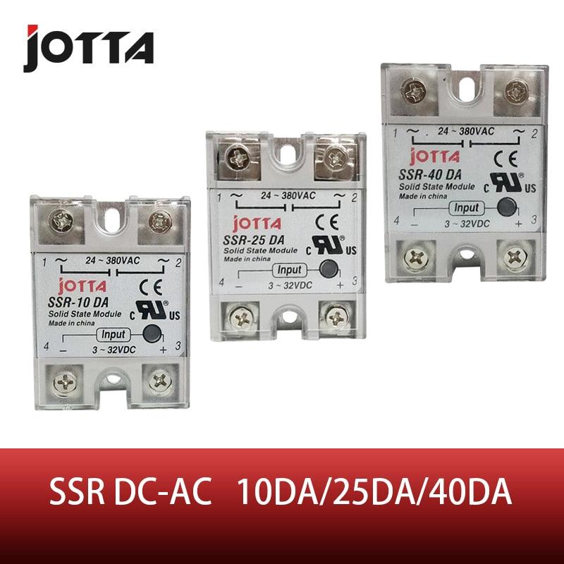 SSR -10DA/25DA/ 40DA DC control AC SSR white shell Single phase Solid state relay.