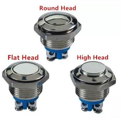 The 22mm Metal Push  Button Switch Reset Button Instant Doorbell Car Horn Waterproof Stainless Steel for Car Auto Engine Start.