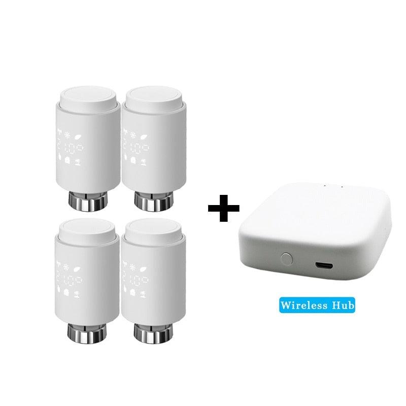 Tuya Smart ZigBee Radiator Actuator TRV Programmable Thermostatic Radiator Valve App Remote Temperature Controller Support Alexa.
