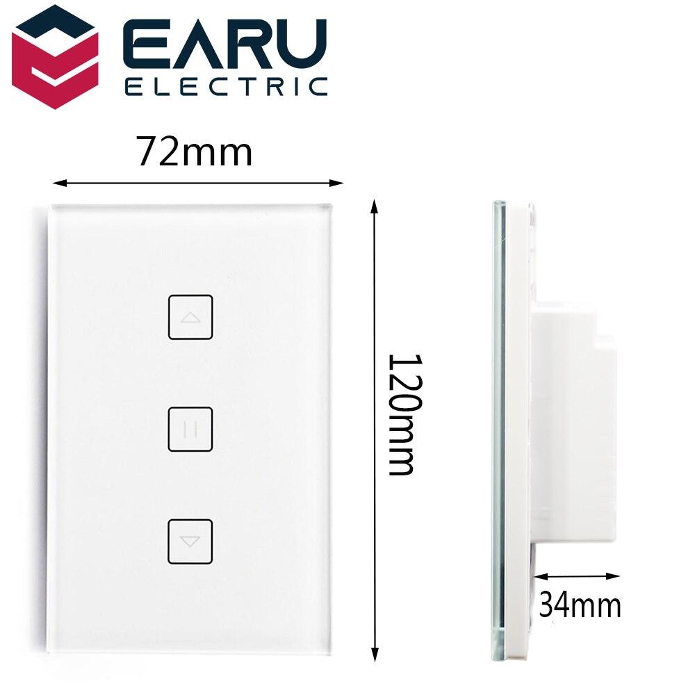 US WiFi Smart Timer Glass Wall Touch Curtain Switch Controller Roller Shutter Electric Motor TUYA Smart Life Google Home Alexa.wifi module curtain roller