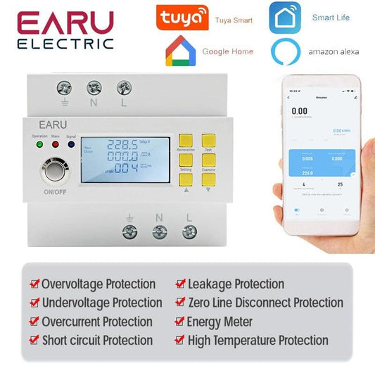 WiFi Smart Electric Energy Protector Meter timer Power Consumption Monitor kWh Meter Wattmeter Leakage Protection AC220-300V.