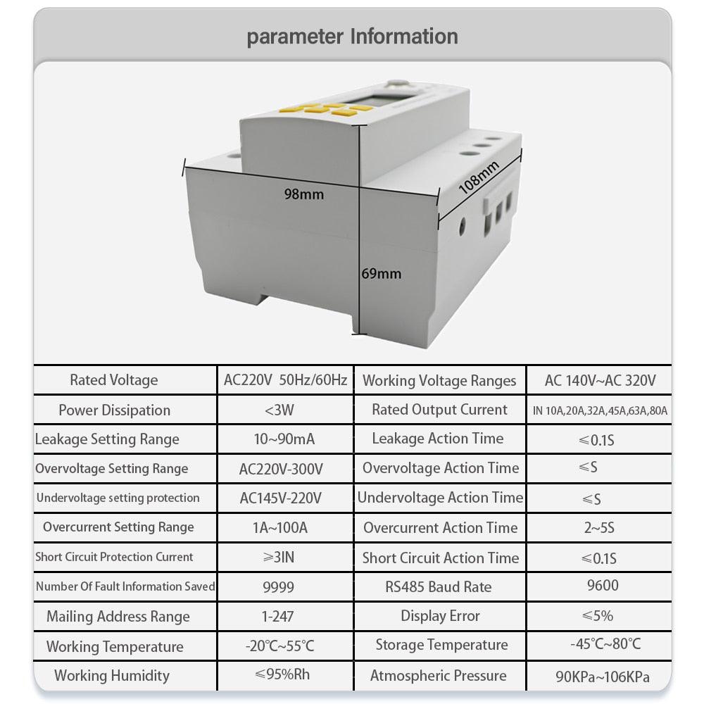 WiFi Smart Electric Energy Protector Meter timer Power Consumption Monitor kWh Meter Wattmeter Leakage Protection AC220-300V.