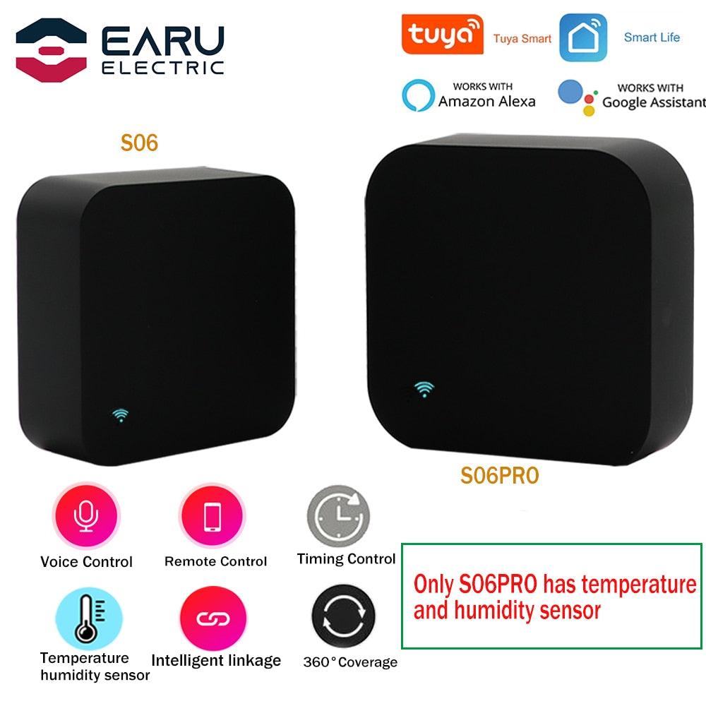 WiFi Tuya Smart Life Universal IR Remote Controller for Air Conditioner TV with Temperature Humidity Sensor by Alexa Google Home.