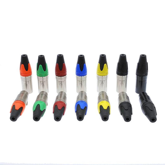 XLR connector audio microphone plug 3pin speaker connector male & female color DIY mic connector.